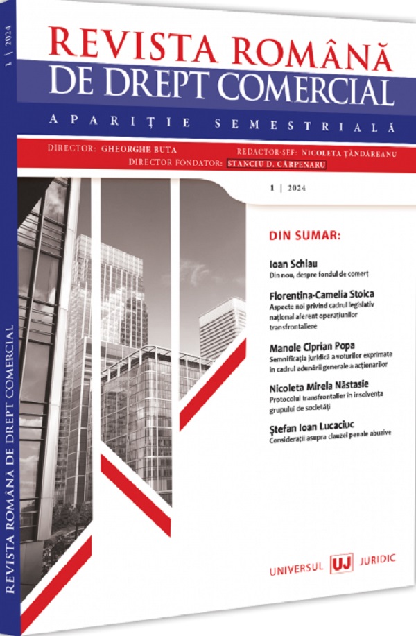 Revista romana de drept comercial nr.1 din 2024