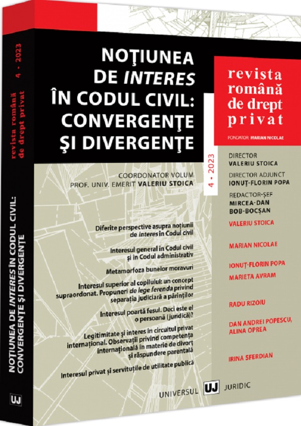 Revista Romana de Drept Privat Nr.4 din 2023