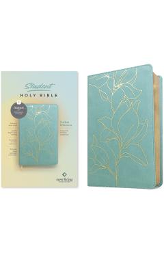 NLT Student Bible, Thinline Reference, Filament-Enabled Edition (Leatherlike, Tropical Iris Teal Blue, Red Letter) - Tyndale