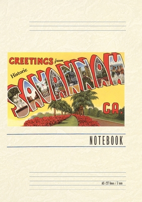 Vintage Lined Notebook Greetings from Savannah - Found Image Press
