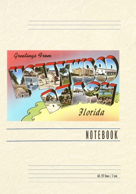 Vintage Lined Notebook Greetings from Hollywood Beach, Florida - Found Image Press