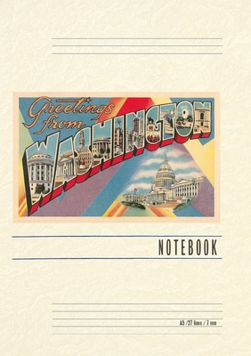 Vintage Lined Notebook Greetings from Washington, DC - Found Image Press