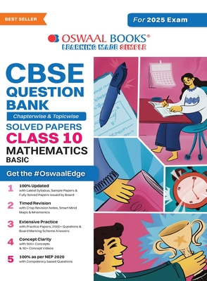 Oswaal CBSE Question Bank Class 10 Mathematics (Basic), Chapterwise and Topicwise Solved Papers For Board Exams 2025 - Oswaal Editorial Board