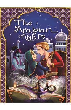Coperta cărții 'The Arabian Nights: Abridged and Illustrated - Wonder House Books'