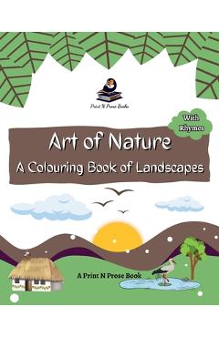 Coperta cărții 'Art of Nature: A Colouring Book of Landscapes - Print N. Prose Books'