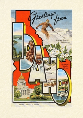 Vintage Lined Notebook Greetings from Idaho - Found Image Press