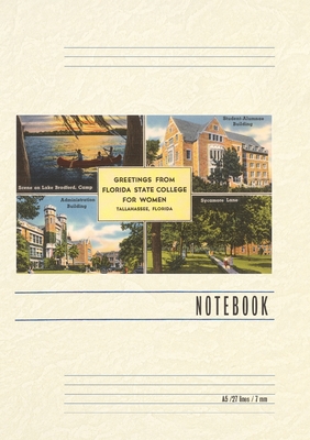 Vintage Lined Notebook Greetings from Florida State, Tallahassee, Florida - Found Image Press