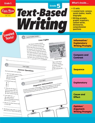 Text-Based Writing, Grade 5 Teacher Resource - Evan-moor Educational Publishers