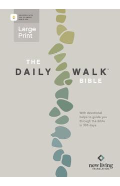 Coperta cărții 'The Daily Walk Bible Large Print NLT (Softcover, Filament Enabled) - Tyndale'