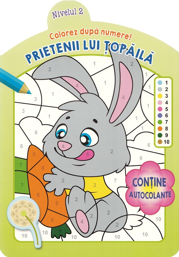 Colorez dupa numere! Prietenii lui Topaila. Nivelul 2