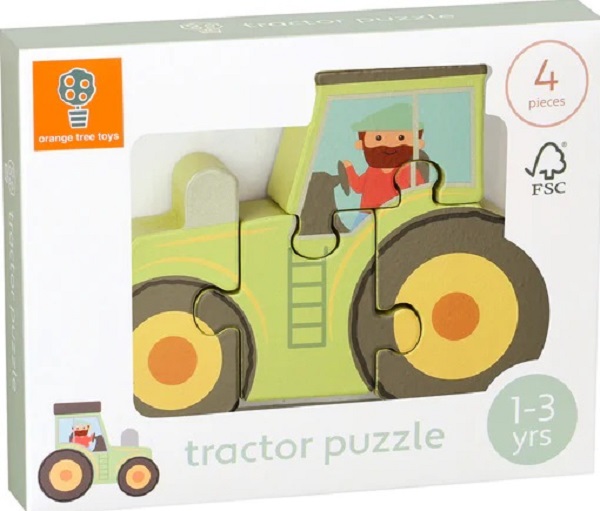 Mini puzzle 3D lemn: Tractor