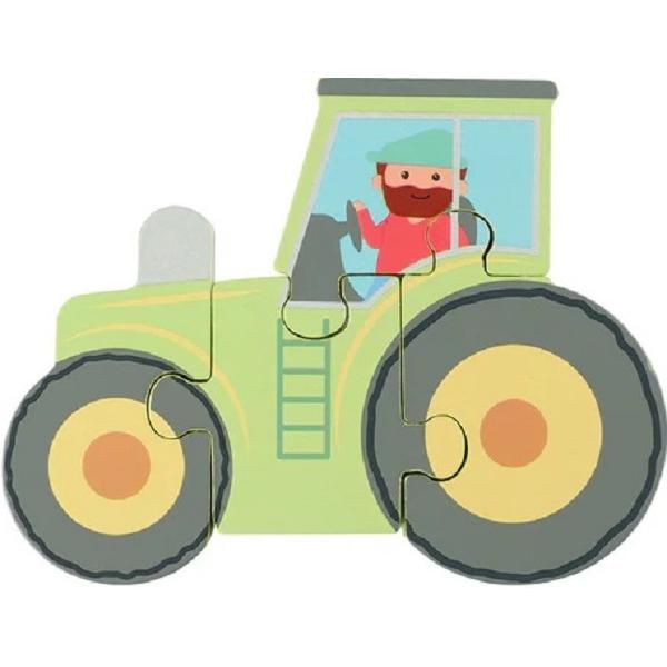 Mini puzzle 3D lemn: Tractor