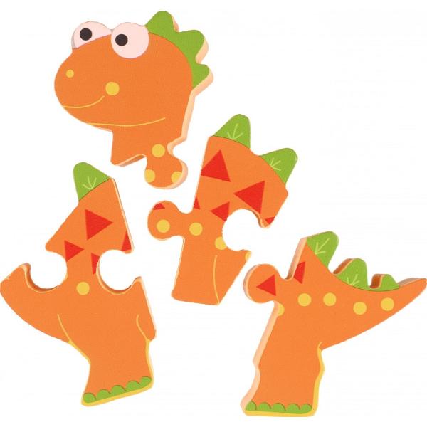 Mini puzzle 3D lemn: Stegosaurus