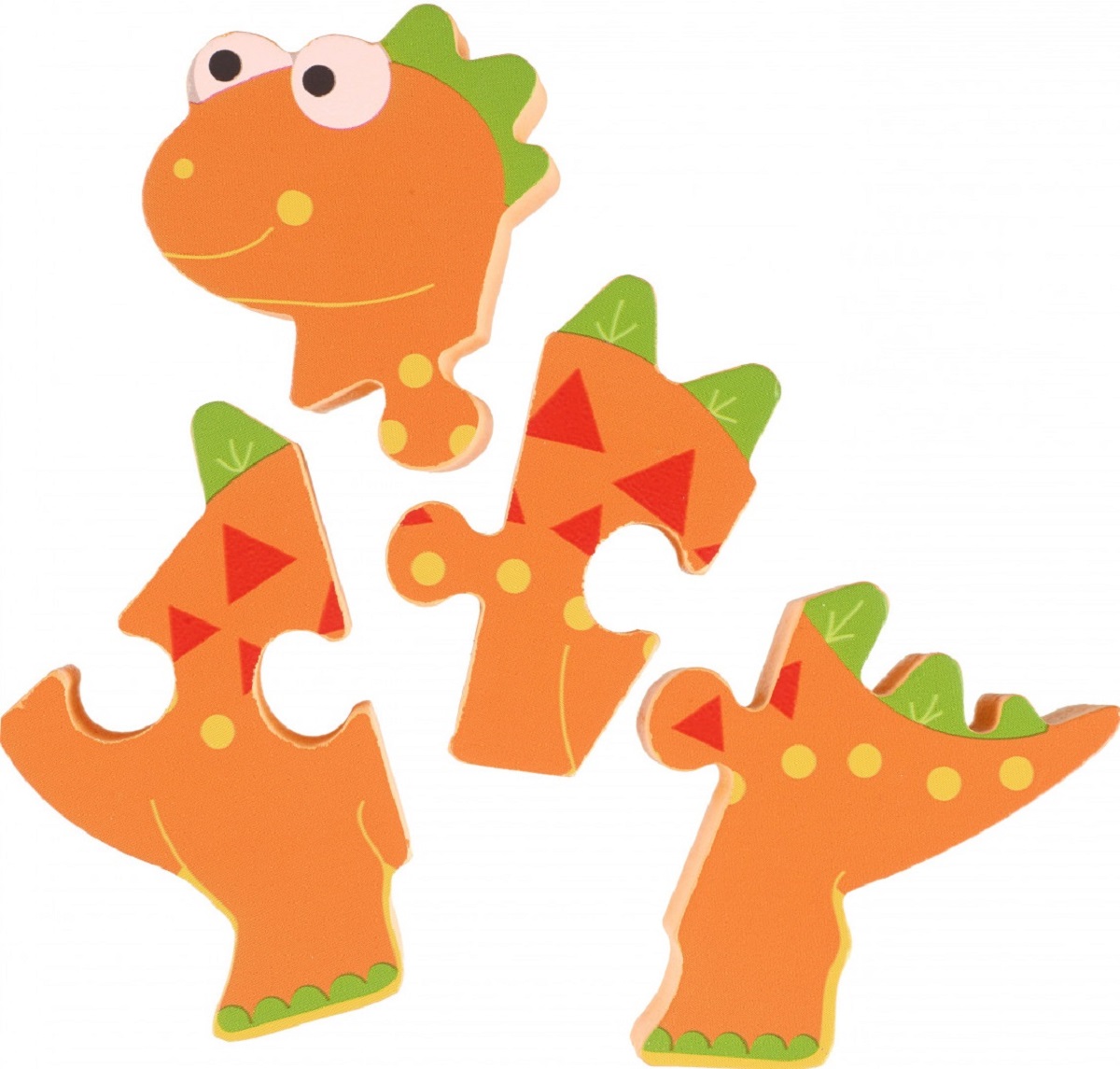 Mini puzzle 3D lemn: Stegosaurus