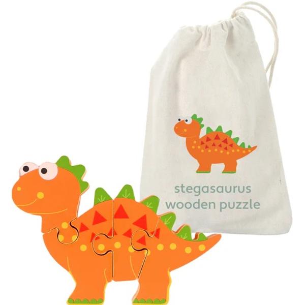 Mini puzzle 3D lemn: Stegosaurus