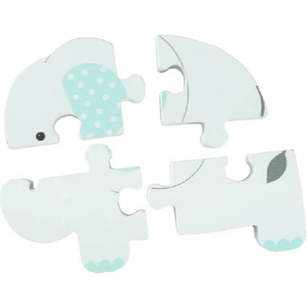 Mini puzzle 3D lemn: Elefant