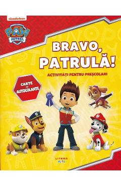 Coperta cărții 'Patrula cățelușilor. Bravo, patrula! Carte cu autocolante'