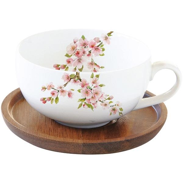 Ceasca si farfurie - sakura