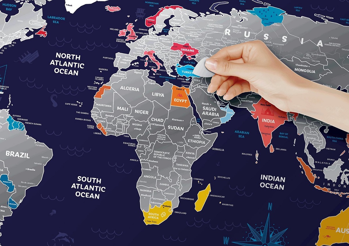 Harta razuibila - global travel - holiday world