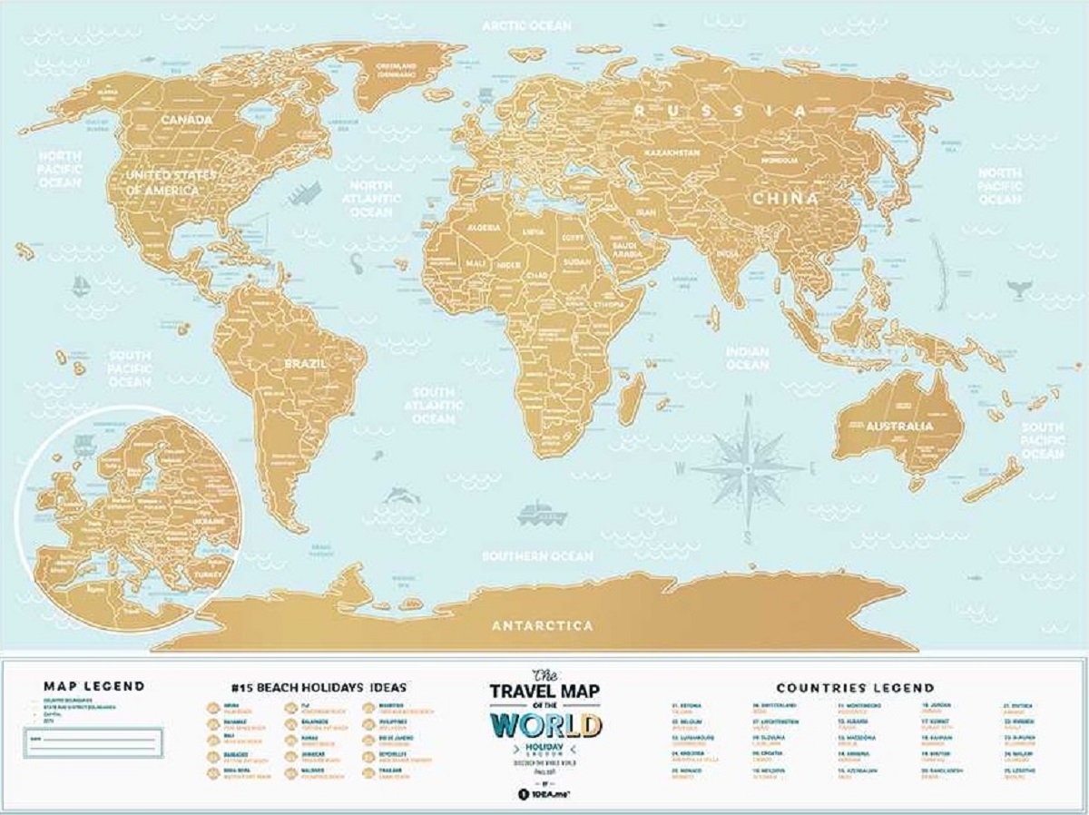Harta razuibila - global travel - lagoon world