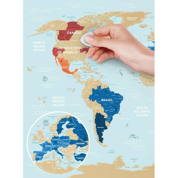 Harta razuibila - global travel - lagoon world