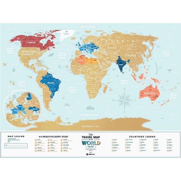 Harta razuibila - global travel - lagoon world