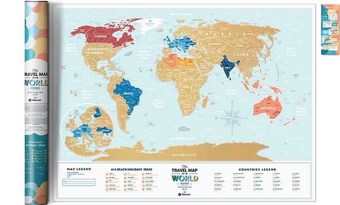 Harta razuibila - global travel - lagoon world