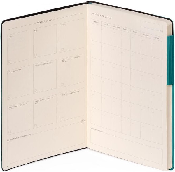 Agenda nedatata - malachite green