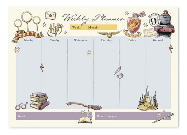 Planner saptamanal - harry potter