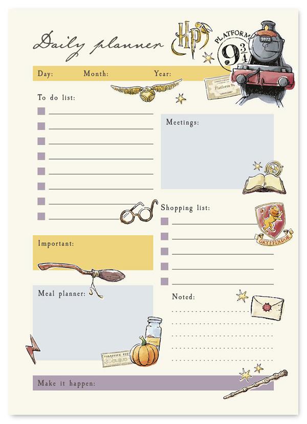 Planner zilnic - harry potter - glasses