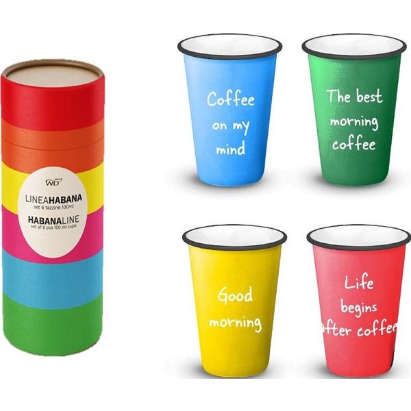 Set 4 cani: Cups with writings