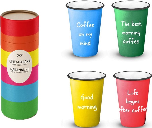 Set 4 cani: Cups with writings