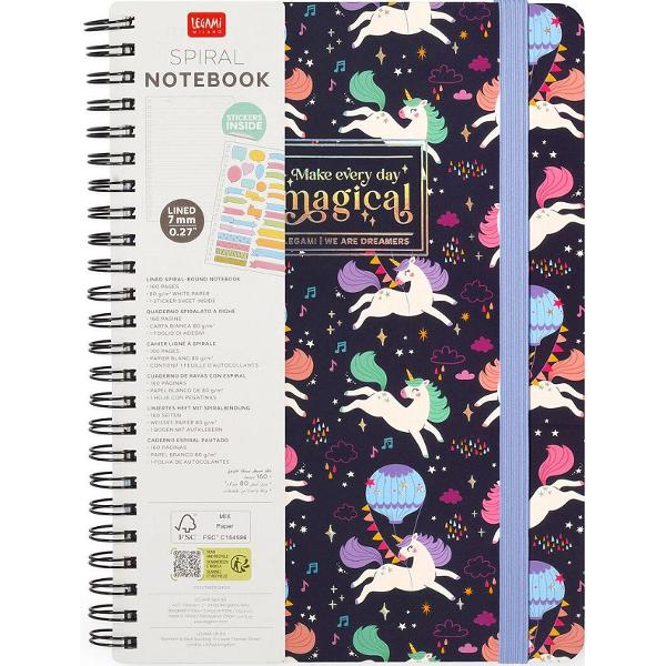 Carnet cu spirala: Unicorn