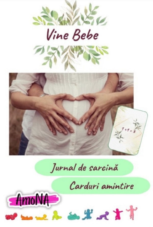 Vine bebe: Jurnal de sarcina. 20 carduri amintire. Green Leaves