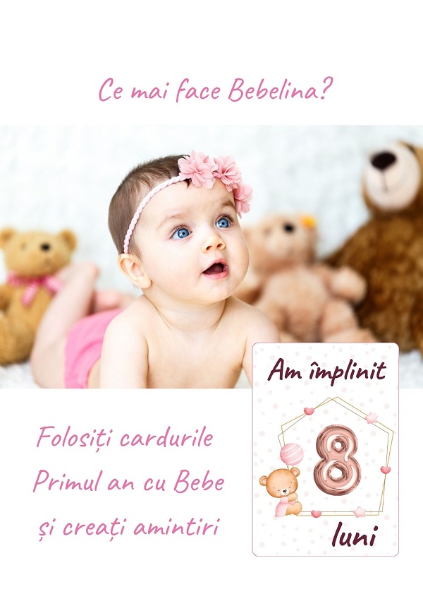 Primul an cu bebe. 20 carduri amintire: It's a Girl