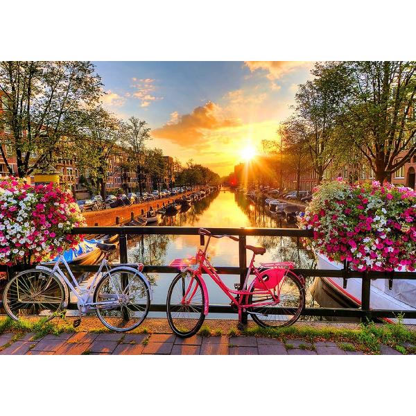 Puzzle 1010 din lemn: Bicicletele din Amsterdam