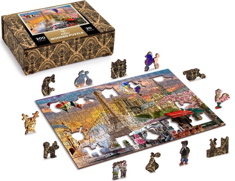 Puzzle 200 din lemn: Primavara la Paris