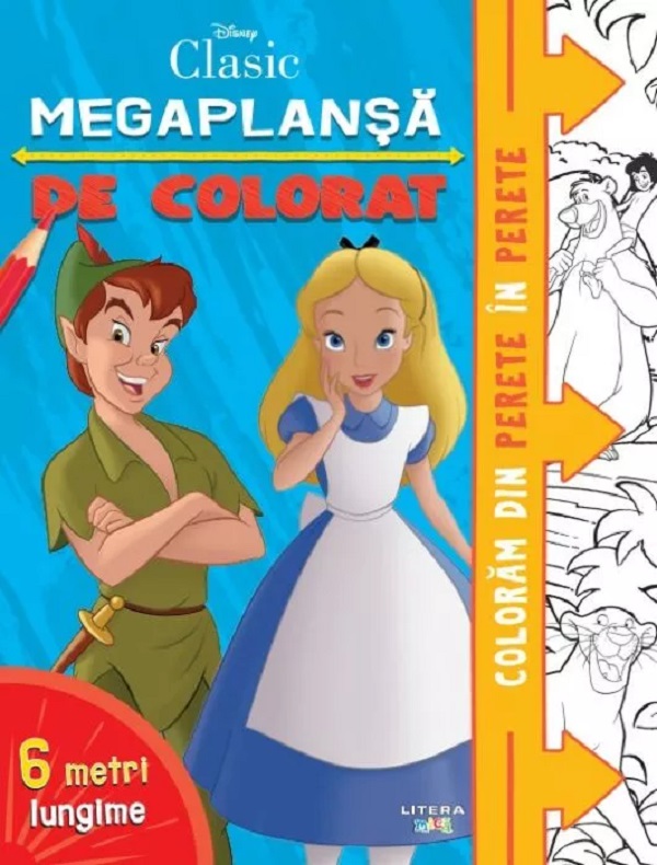 Megaplansa de colorat. 6 metri. Disney Clasic