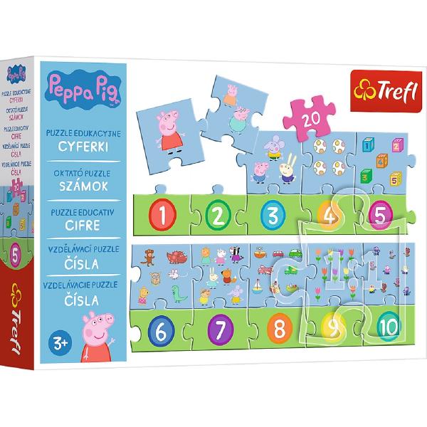 Puzzle 20 Peppa Pig: Numere