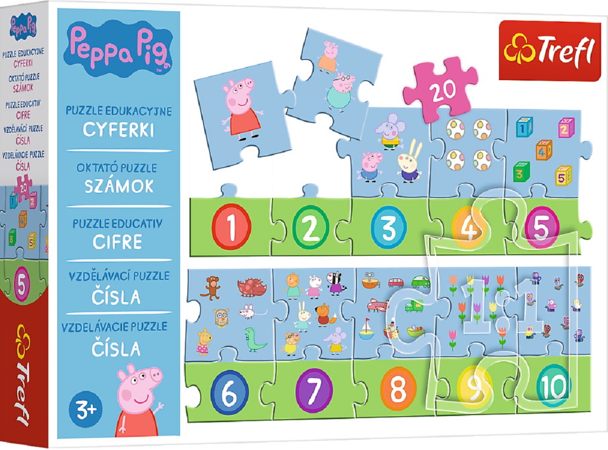 Puzzle 20 Peppa Pig: Numere