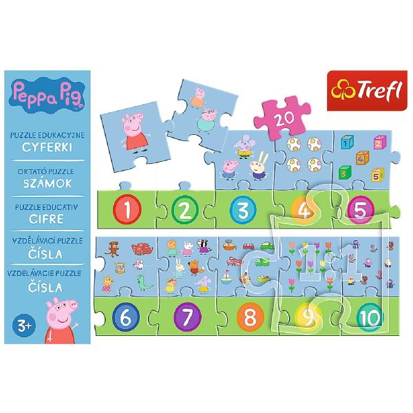 Puzzle 20 Peppa Pig: Numere