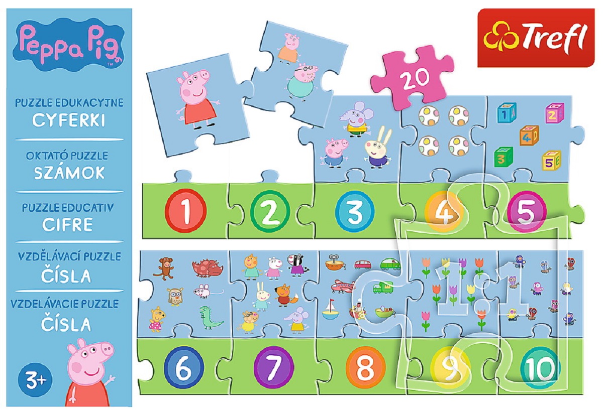 Puzzle 20 Peppa Pig: Numere