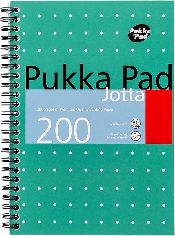 Caiet dictando A5 cu spirala: Pukka Pad. Metallic Jotta