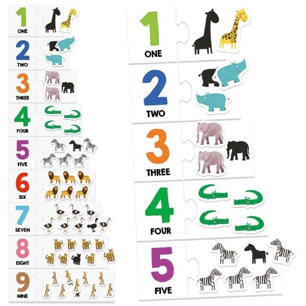 Joc: Cartonase tactile cu numere si animale: Montessori. Tactile Numbers