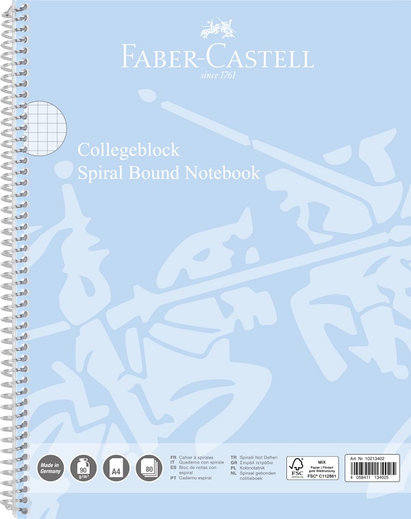 Caiet matematica A4 cu spira 80 file. Bleu Sky