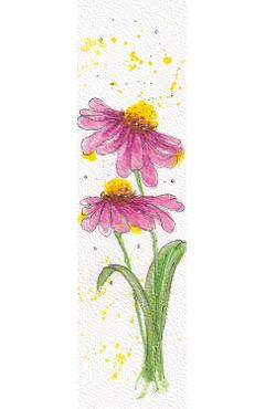 Imaginea produsului 'Semn de carte pictat manual: Margarete roz'