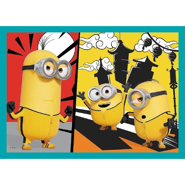 Puzzle 4 in 1: Lumea fericita a minionilor