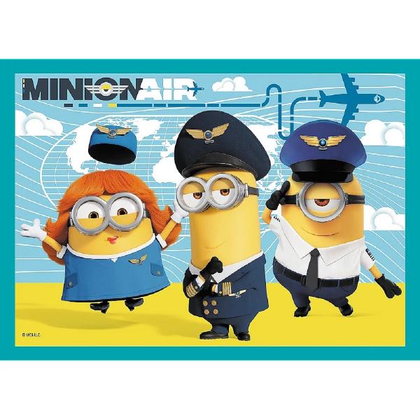 Puzzle 4 in 1: Lumea fericita a minionilor