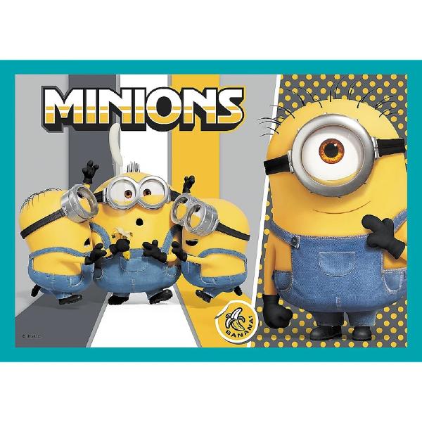 Puzzle 4 in 1: Lumea fericita a minionilor