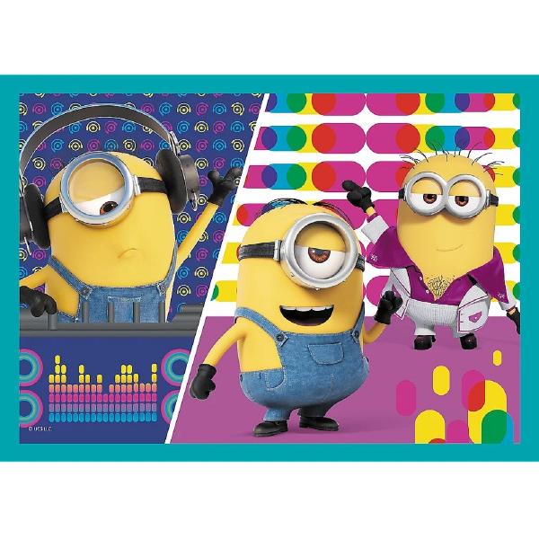 Puzzle 4 in 1: Lumea fericita a minionilor